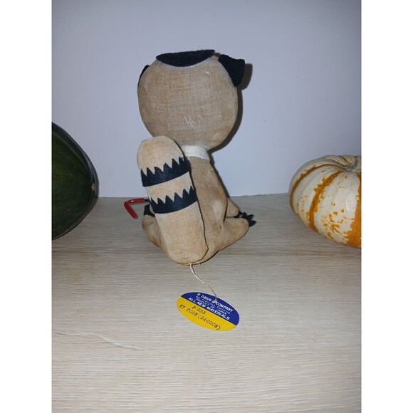 R Dakin Dream Pets Ty Coon Racoon Stuffed Animal Sawdust #233 7" Vintage - Picture 11 of 16